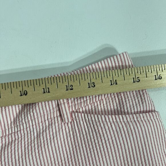 Talbots Bermuda Perfect Short Womens 2 Seersucker Pink White Stripe Cotton - Picture 5 of 7